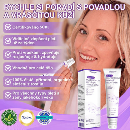Vitalisys®⭐️PDRN Multi-Peptide Masážní tělový krém s válečkem — proti stárnutí, hydratuje, zpevňuje a liftinguje pokožku, podporuje regeneraci, sjednocuje tón pleti a pečuje o nedokonalosti a tmavé skvrny.