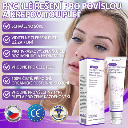 Vitalisys®⭐️PDRN Multi-Peptide Masážní tělový krém s válečkem — proti stárnutí, hydratuje, zpevňuje a liftinguje pokožku, podporuje regeneraci, sjednocuje tón pleti a pečuje o nedokonalosti a tmavé skvrny.