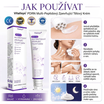 Vitalisys®☀️PDRN Multi-Peptide Masážní tělový krém s válečkem — proti stárnutí, hydratuje, zpevňuje a liftinguje pokožku, podporuje regeneraci, sjednocuje tón pleti a pečuje o nedokonalosti a tmavé skvrny.🍎