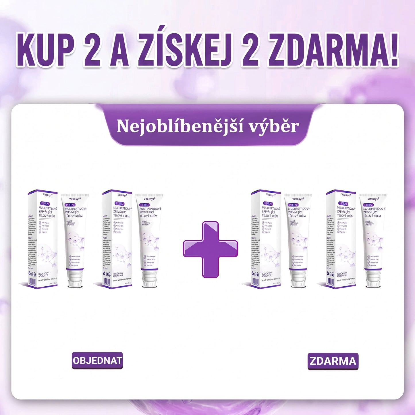 Vitalisys®☀️PDRN Multi-Peptide Masážní tělový krém s válečkem — proti stárnutí, hydratuje, zpevňuje a liftinguje pokožku, podporuje regeneraci, sjednocuje tón pleti a pečuje o nedokonalosti a tmavé skvrny.🍎