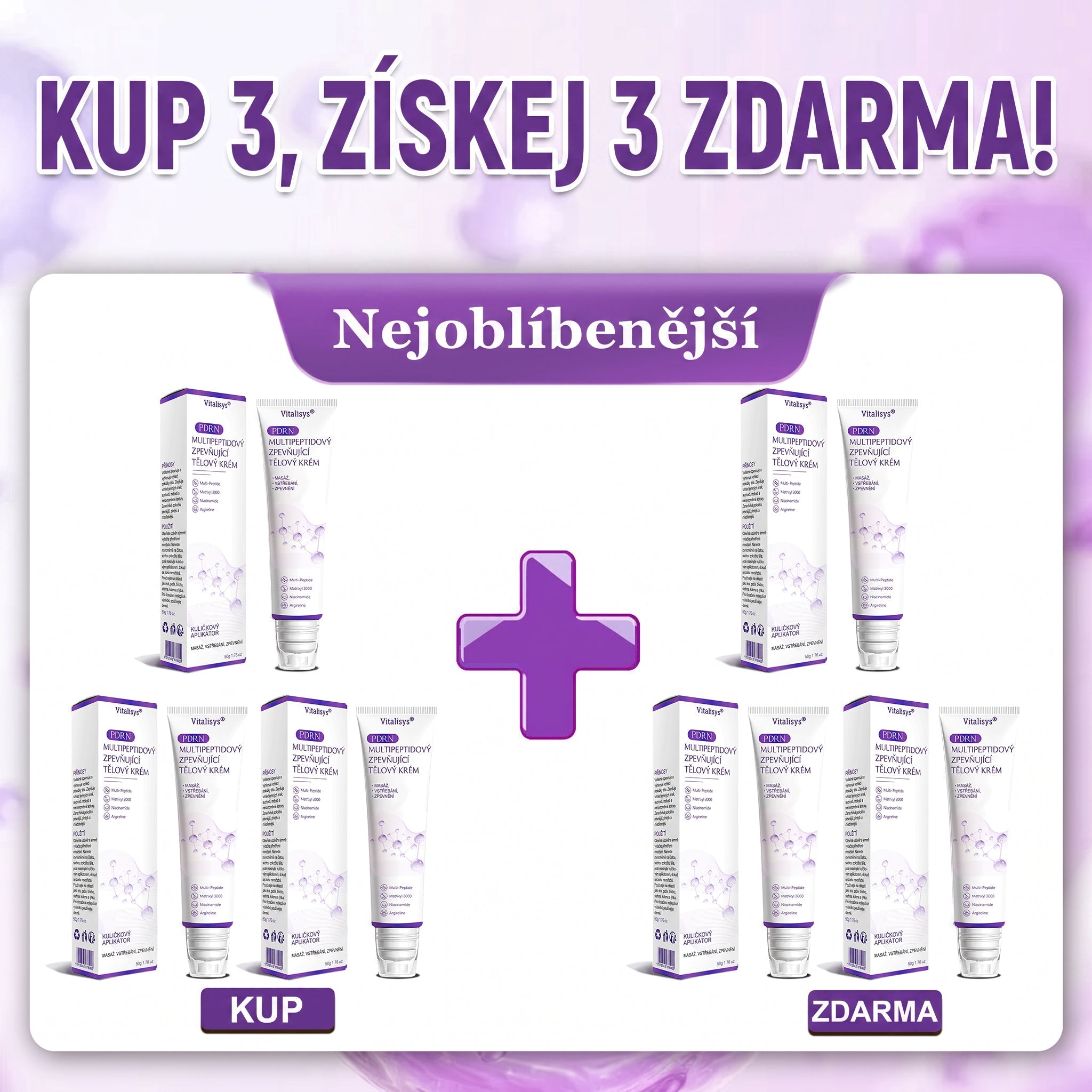 6 krabic — Kupte 3, 3 zdarma