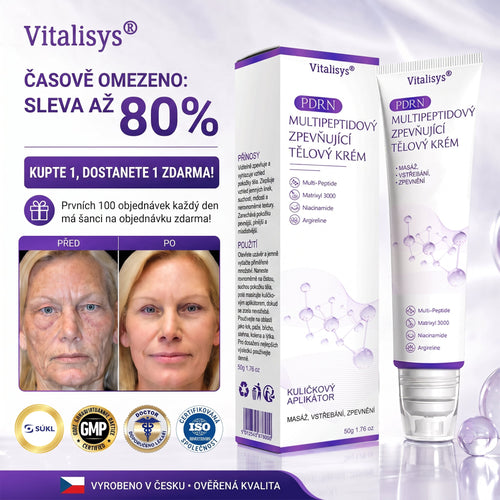 Vitalisys®⭐️PDRN Multi-Peptide Masážní tělový krém s válečkem — proti stárnutí, hydratuje, zpevňuje a liftinguje pokožku, podporuje regeneraci, sjednocuje tón pleti a pečuje o nedokonalosti a tmavé skvrny.