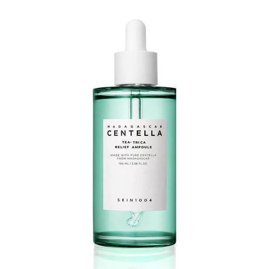 SKIN1004 Tea-Trica Relief Ampoule 3.38 fl. oz, 100ml, Soothing Hydration for Sensitive Skin
