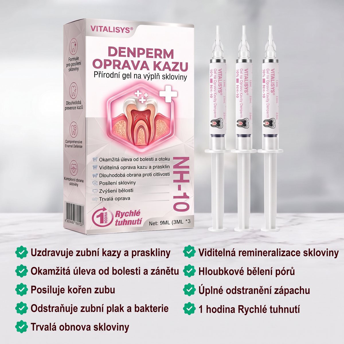 🦷VIGORIE®🦷 DenPerm – Natürliches Zahnschmelz-Füllgel zur Kariessanierung🎉