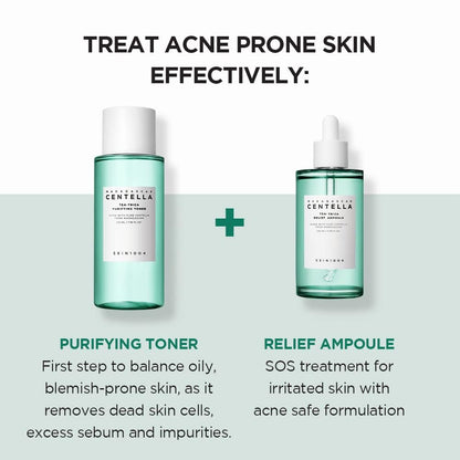 SKIN1004 Tea-Trica Relief Ampoule 3.38 fl. oz, 100ml, Soothing Hydration for Sensitive Skin