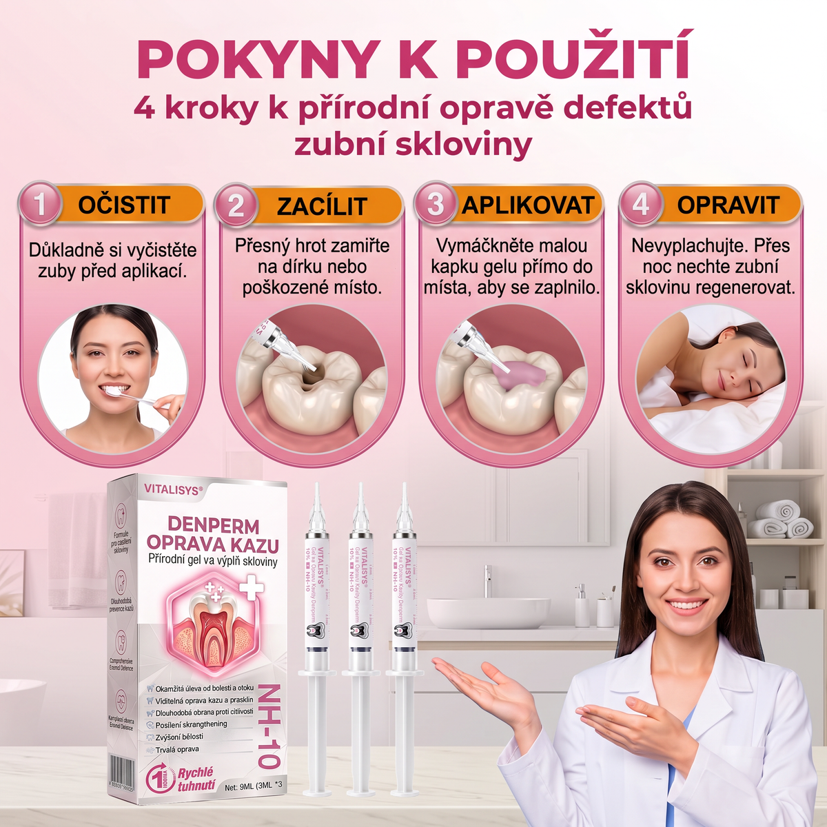 🦷VIGORIE®🦷 DenPerm – Natürliches Zahnschmelz-Füllgel zur Kariessanierung🎉