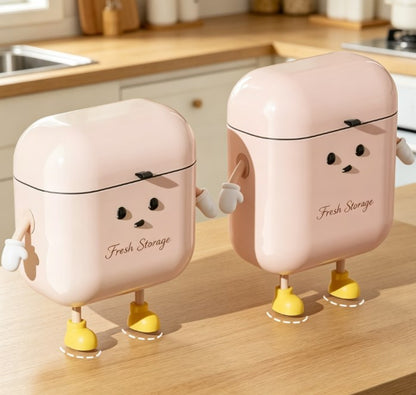 Modern Cream-Colored Slim Step-Free Trash Can - Wall-Mounted Waste Basket with Easy-Open Lid - DIY Small Space Garbage Bin for Modern Home & Kitchen